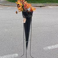 Porta fiori in ferro battuto fatto a mano