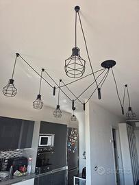 lampadario da soffitto stile industrial 