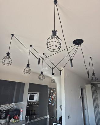lampadario da soffitto stile industrial 