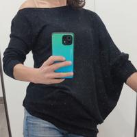 Maglia elasticizzata nera tg. M.