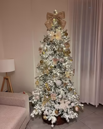 KIT Albero di Natale innevato 210cm - REAL TOUCH
