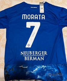 Morata 7 Como maglia autografata