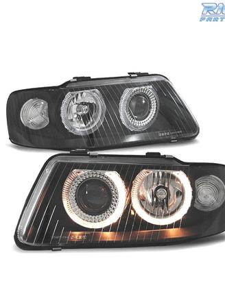 FARI AUDI A3 8L 00-03 ANGEL EYES FONDO NERO