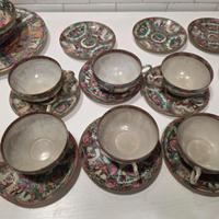 Servizio da tè vintage porcellana Canton