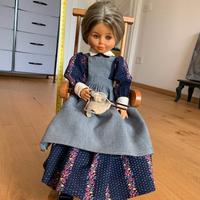 Bambola su sedia a dondolo - vintage anni 70