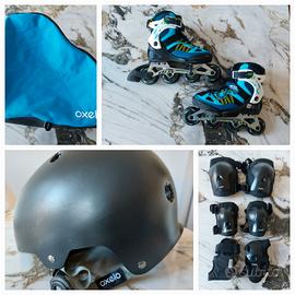 Kit per pattinaggio - Roller/Casco/Borsa/Protezion