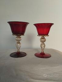 Calici in vetro di Murano vintage