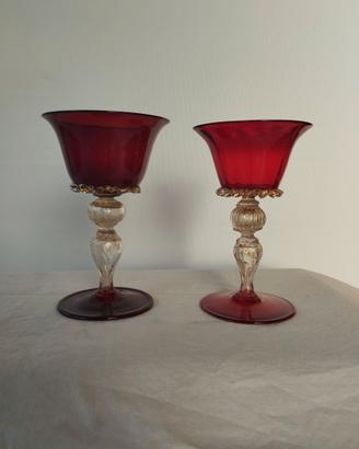 Calici in vetro di Murano vintage