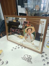 specchio pubblicitario Coca-Cola vintage 