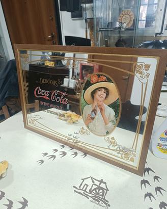specchio pubblicitario Coca-Cola vintage 