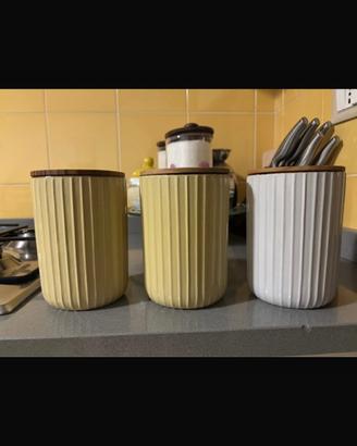 3 barattoli cucina
