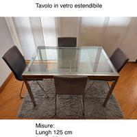Tavolo in vetro + 4 sedie