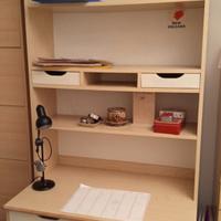 Scrivania con libreria