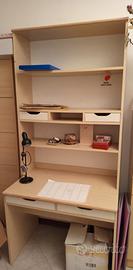 Scrivania con libreria