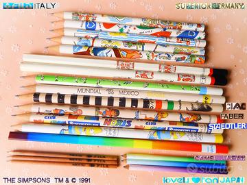✏️ Vintage LOTTO 20 MATITE LACCATE collezione NEW