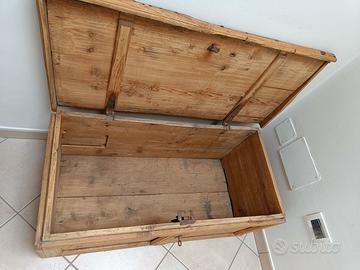 grande cassapanca antica - baule - misure 97x48x41