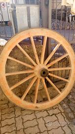 Ruote carro in legno d'epoca