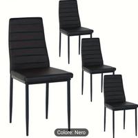 Set n. 4 sedie nuove in ecopelle 