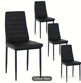 Set n. 4 sedie nuove in ecopelle 