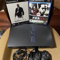 PlayStation 2 Fat SCPH-39004 + joystick + 2 Giochi