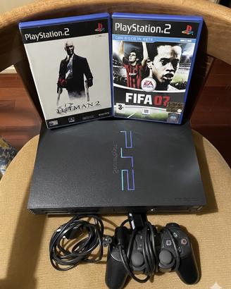 PlayStation 2 Fat SCPH-39004 + joystick + 2 Giochi