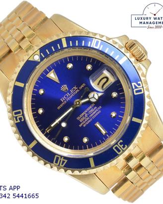 ROLEX Submariner Date 1680/8 blue dial yellow gold
