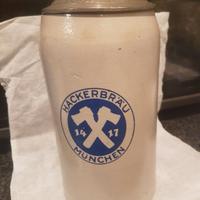Boccale birra vintage Hackerbrau Munchen 1 lt