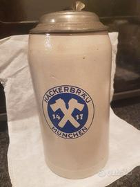 Boccale birra vintage Hackerbrau Munchen 1 lt
