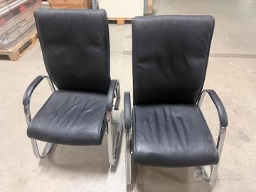 Seduta pelle e acciaio