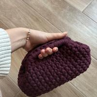 Crochet Clutch bag con maniglia