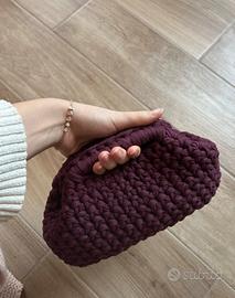 Crochet Clutch bag con maniglia