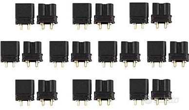10 Paia Connettori XT30 Maschio Femmina Placcati O