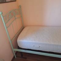 letto singolo con branda e materasso 