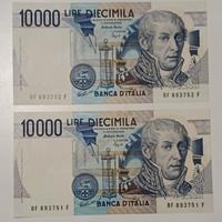 #21. Banconote 10000 lire CONSECUTIVE.
