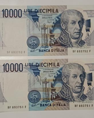 #21. Banconote 10000 lire CONSECUTIVE.