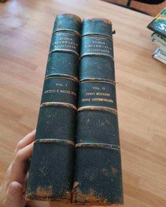 Coppia Libri Storia Universale Illustrata -Vol.1+2