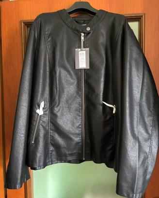 Giacca curvy in similpelle