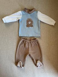Set due pezzi neonato 62 cm