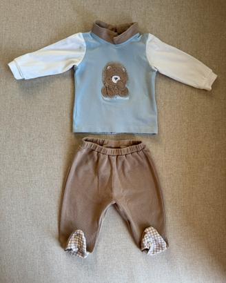 Set due pezzi neonato 62 cm
