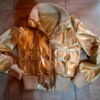 giubotto donna  dorato in vera pelle 