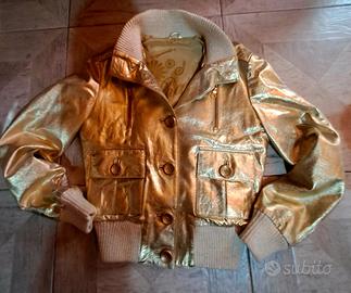 giubotto donna  dorato in vera pelle 