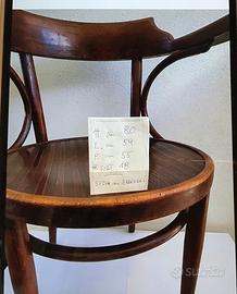 Sedia vintage ‘40 attrib. Thonet ufficio braccioli