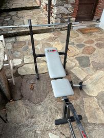 Set palestra completo panca bilanciere manubri