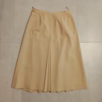 Gonna in pura lana beige 