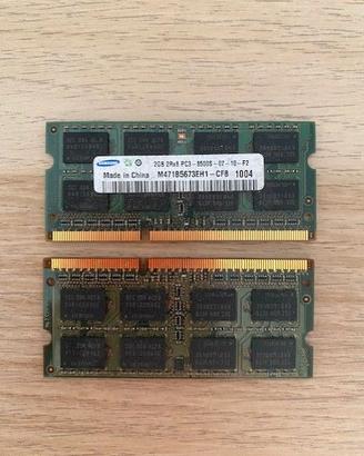 RAM per laptop DDR3 2x2GB