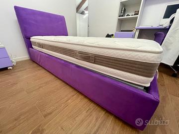 LETTO SINGOLO con cassone 228x100+MATERASSO DOIMO
