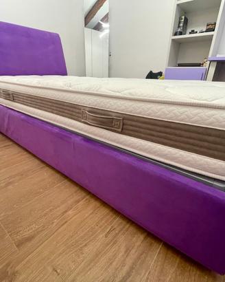 LETTO SINGOLO con cassone 228x100+MATERASSO DOIMO