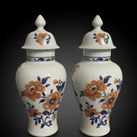 Coppia di vasi Blue Canton di Mottahedeh