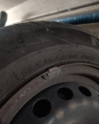 gomme +cerchi in ferro 185/65 r14