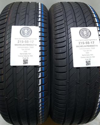 2 GOMME 215 55 17 MICHELIN A75223